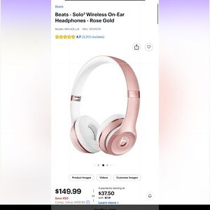 Beats by Dre Solo3 Wireless Headphones - Rose Gold